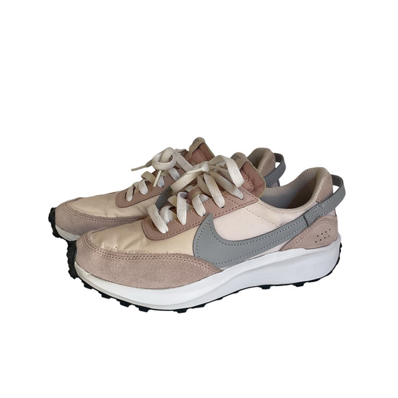 Nike Shoes - Nike Waffle Debut Women’s Sneakers Size 6.5 Beige Pink Gray Retro Running Shoes